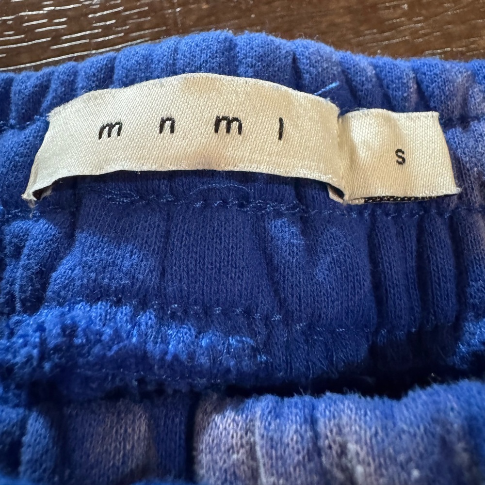 MNML Blue French Terry Tie Dye Bootcut Sweatpants S - Picture 2 of 4